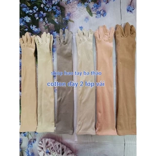 BAO TAY  7 TẤC  2 LỚP VẢI THUN COTTON LOẠI 1  DÀY MỀM CO GIÃN TỐT