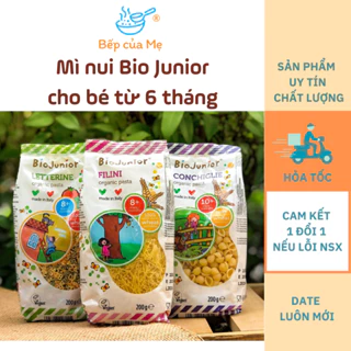 Nui rau củ hữu cơ cho bé ăn dặm hình chữ Bio Junior cho bé từ 6 tháng, Shop Bếp Của Mẹ