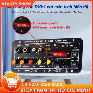 Bảng điều khiển khuếch đại kỹ thuật số Bluetooth với sợi quang D10，Nâng cấp - Với màn hình hiển thị