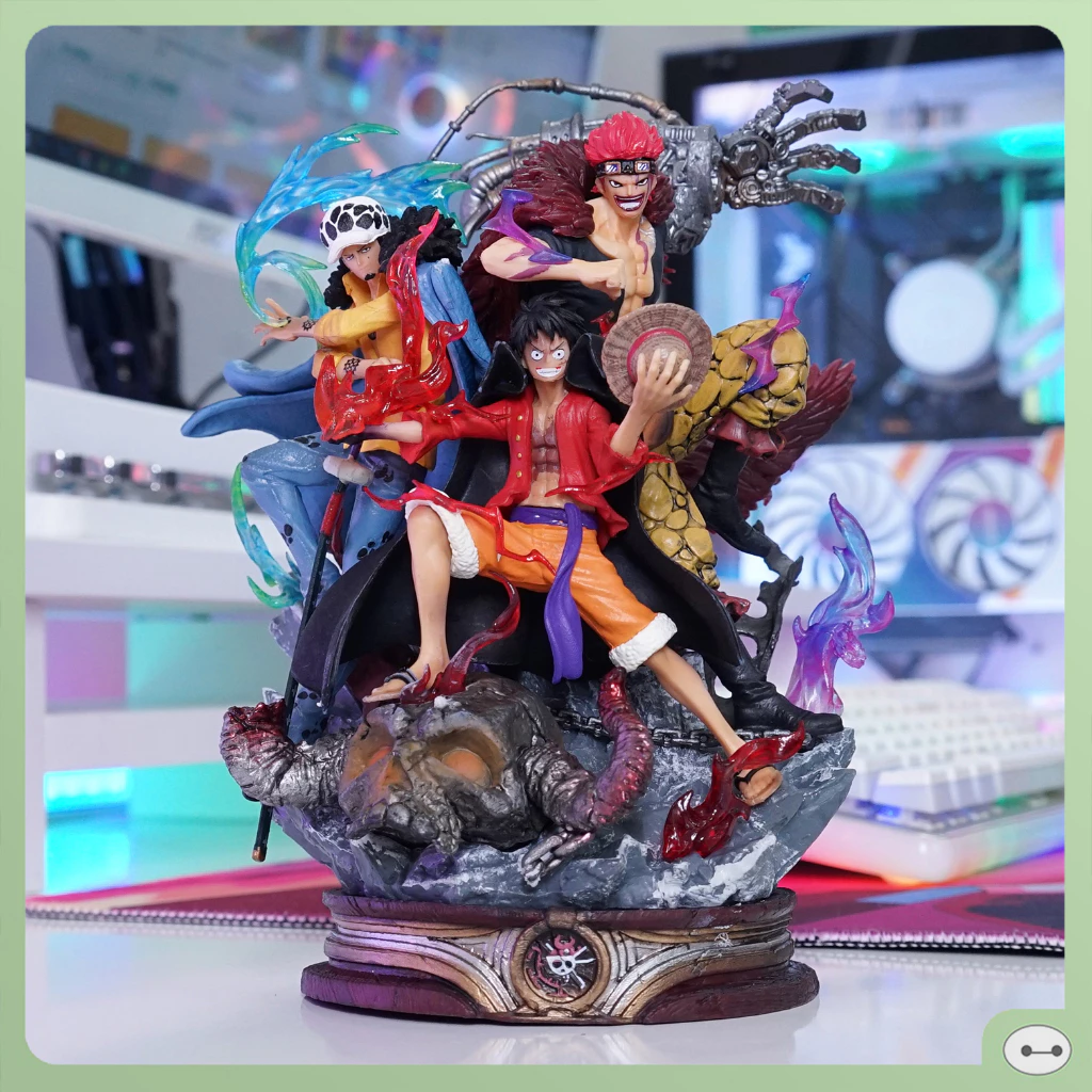 MÔ HÌNH ONE PIECE BỘ 3 LUFFY LAW KID ĐẠI CHIỂN KAIDO 20CM