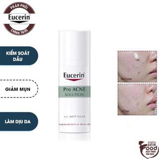 Kem Dưỡng Kiểm Soát Dầu Eucerin Acne-Oil Control Pro Acne Solution A.I Matt Fluid 50ml