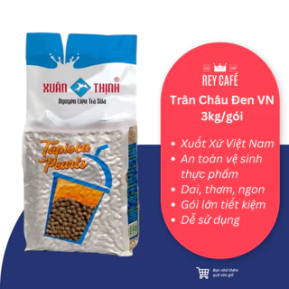3kg Trân Châu Đen Việt Nam - Nguyên Liệu Pha Trà Sữa Trân Châu Hồng Trà Đen Lục Trà Lài - Xuân Thịnh