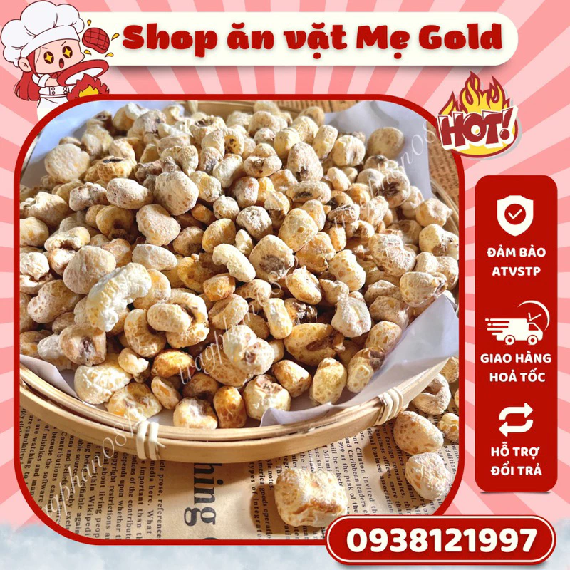 Bỏng ngô gừng, bắp tẻ hương gừng tuổi thơ (500g)