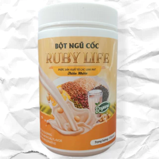 Bột ngũ cốc RUBY LIFE được sản xuất từ 8 loại hạt thiên nhiên , giúp bổ sung khoáng chất , hũ 500g