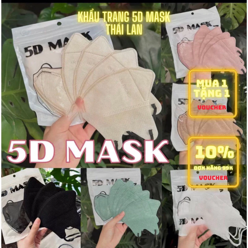 Free Ship-Thùng 100 Chiếc Khẩu Trang 5D THÁI LAN,SKY MASK CAREION Kháng Khuẩn