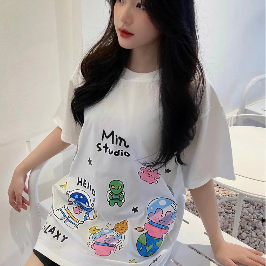Áo thun NELLY Cotton 260gsm Premium - Galaxy Art Tay Lỡ Form Rộng Nam Nữ