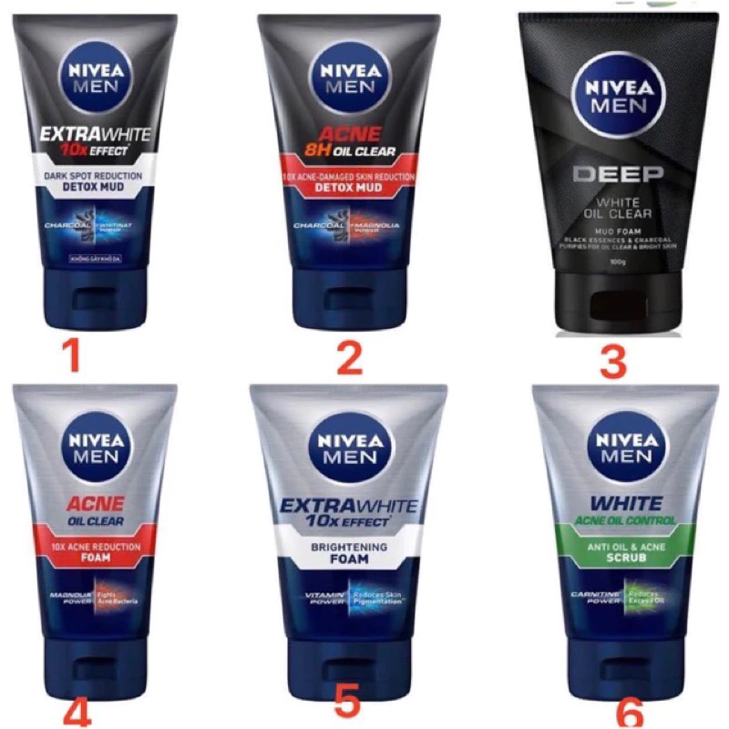Sữa rửa mặt Nivia Men 100g