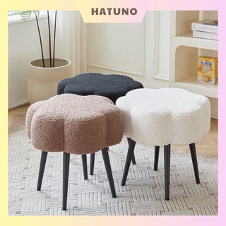 [Order] Ghế Bàn Trang Điểm, Ghế Ngồi Trang Điểm Trang Trí Decor Phòng Ngủ Lông Cừu Hình Hoa Sang Trọng - Hatuno Order