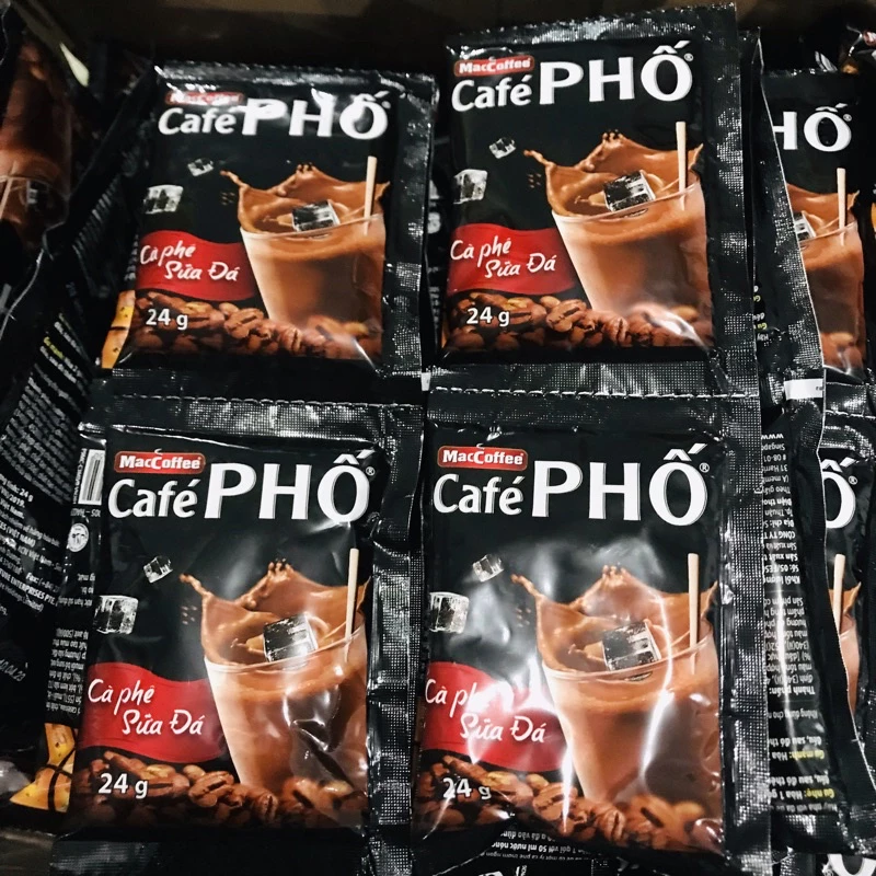 Dây 10 Gói Cà Phê Phố Sữa Đá 10 gói *24g date mới