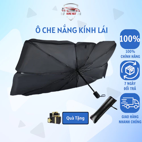 Dù che nắng kính lái, ô che nắng ô tô phủ bạc Titan, chống tia UV, tia cực tím