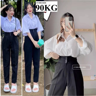 Quần Tây Đi học 3 Khuy dáng Baggy, Lưng cao, Chun sau lưng, Vải Tuyết mưa cao cấp, có bigsize 90kg