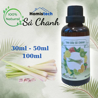 Tinh Dầu Sả Chanh Nguyên Chất 100%, Xông Thơm Phòng, Đuổi Muỗi, Dung Tích 300ml - 50ml - 100ml | Homistech