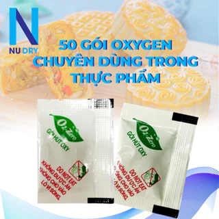 Gói hút ẩm Thực phẩm Oxygen  dùng cho Bánh Trung Thu,các loại bánh, cá khô, chống ôi thiu 50 Gói