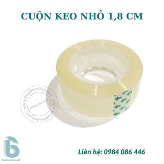 [BĂNG KEO] BĂNG KEO VĂN PHÒNG LOẠI NHỎ (1,8 CM) GIÁ RẺ - BĂNG DÍNH, BĂNG DÍNH TRONG SUỐT - BAOBIONLINE