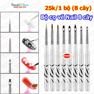 Bộ cọ vẽ Nail 8 cây