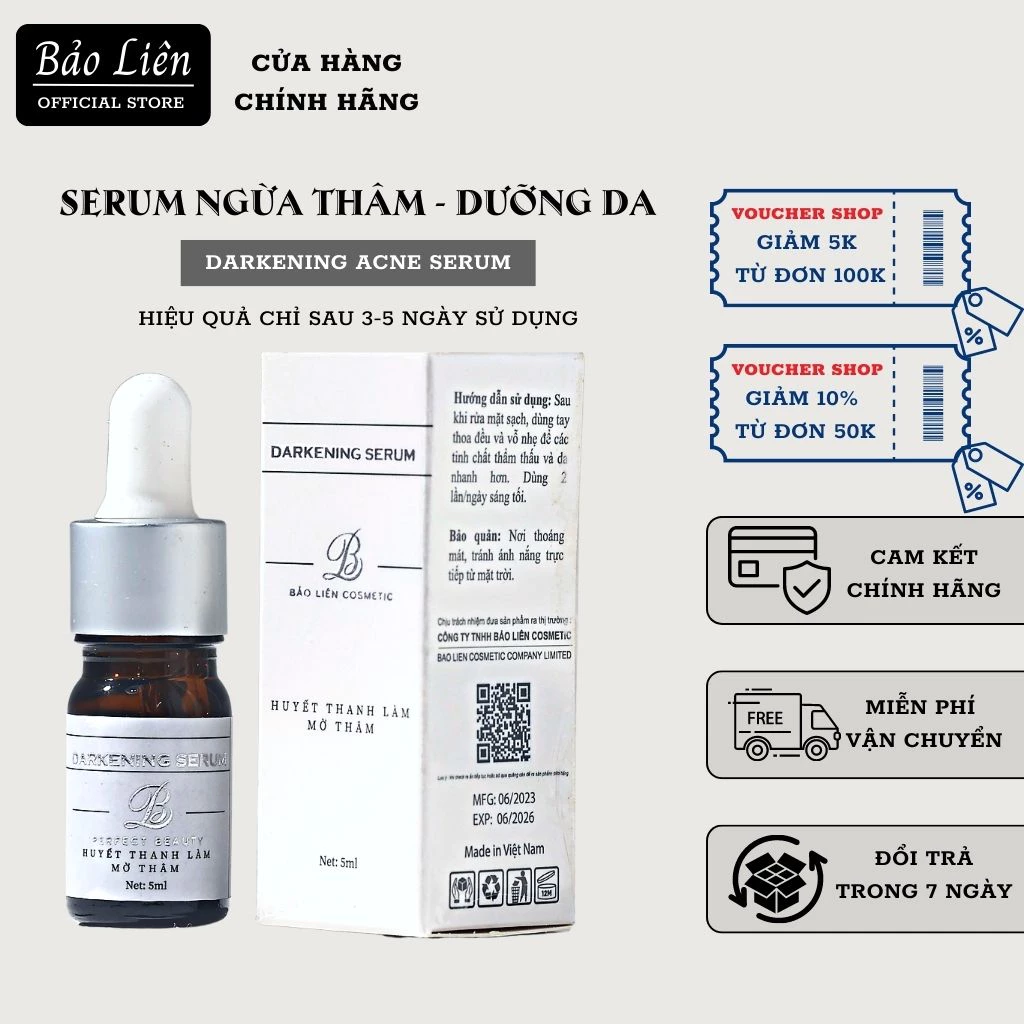 Serum dưỡng da căng bóng,giúp da trắng sáng giảm mụn mờ thâm