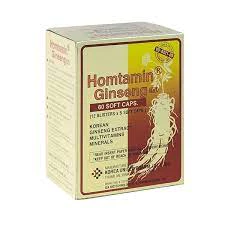 Bổ sung vitamin, nhân sâm giảm mệt mỏi, suy nhược cơ thể Homtamin Ginseng hộp 60 viên Homtamin