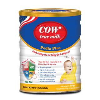 Sữa Cow True Milk Pedia Plus 900G - Dành Cho Trẻ Biếng Ăn và Thấp Còi, Tiêu Hóa Tốt, Chống Táo Bón