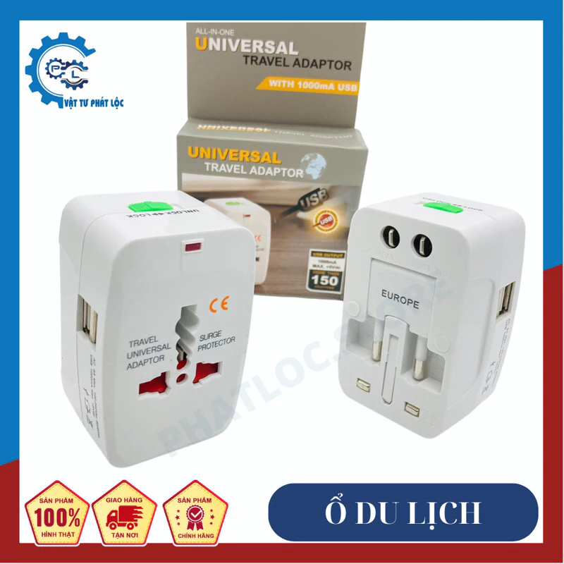 Ổ cắm điện đa năng du lịch Universal Travel Adapter nhiều đầu