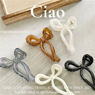 [HOẢ TỐC 1H] Kẹp tóc/ Phụ kiện tóc thiết kế hoạ tiết nơ mới lạ mã 68 Ciao accessories