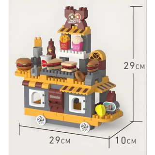 đồ chơi Lego xếp hình xe bán Hamburger (hàng km friso)