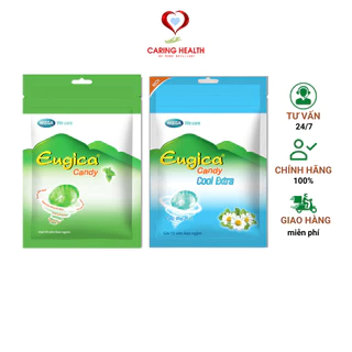 Kẹo ngậm thảo dược Eugica Candy túi zip 15 viên - giúp giảm ho, rát họng (Mega We Care)