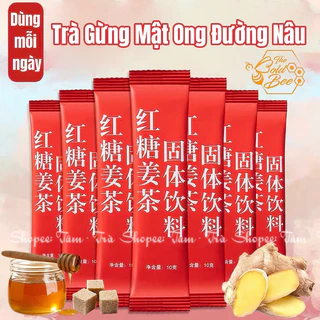 🫚Túi 30 gói Trà Hòa Tan Gừng Đường Nâu Mật Ong 🍯