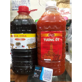 Tương ớt , tương cà  Gia Hoà, can to 4,5 lít