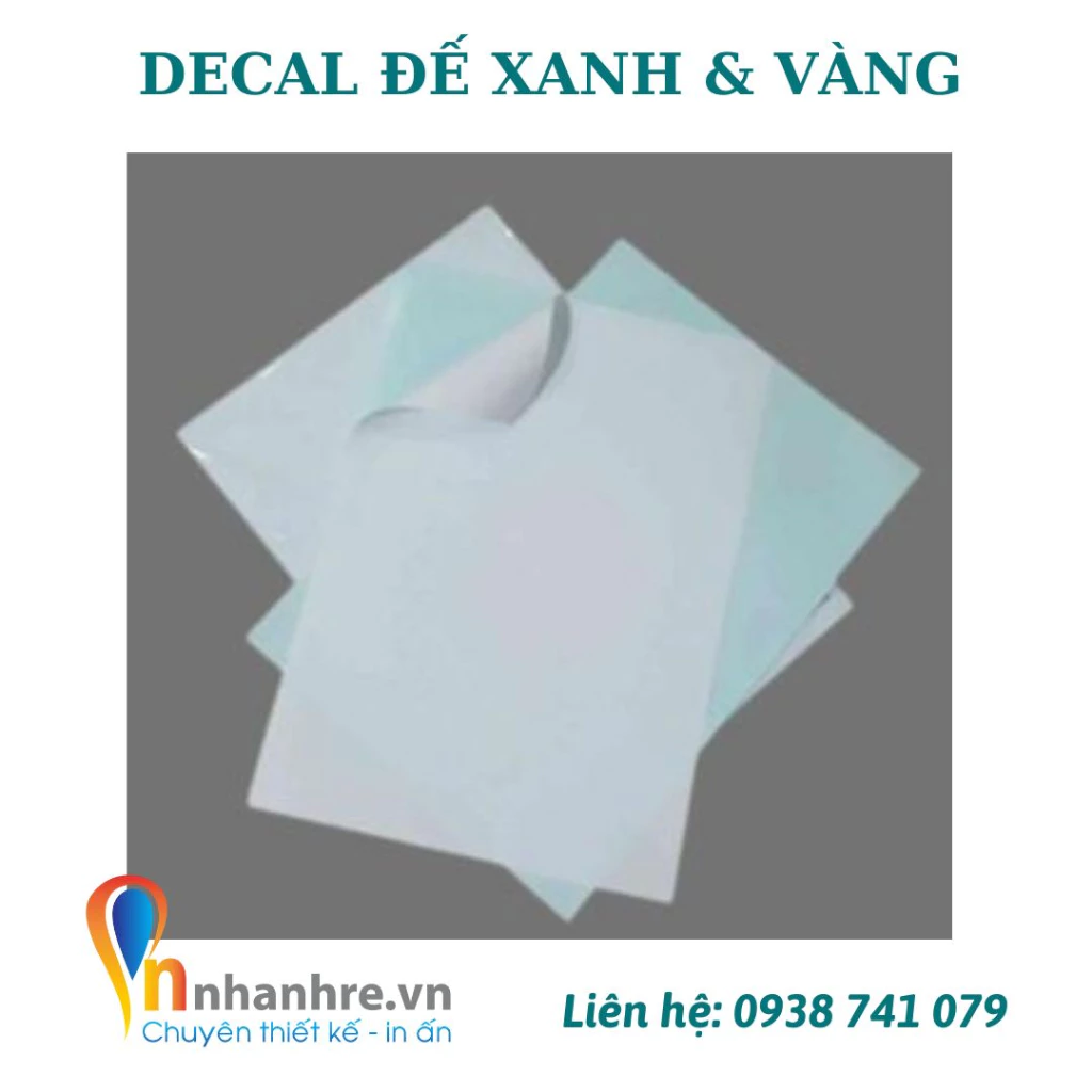 Decal, decal đế xanh & decal đế vàng A4 giá rẻ , chất lượng - INNHANHRE