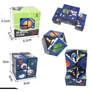 Đồ Chơi Khối Rubik 3D có từ tính Thay Đổi Hình Dạng Độc Đáo phát triển trí sáng tạo Cho Trẻ Thiết Kế Magnetic Magic Cube