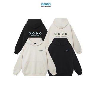 Áo Hoodie GODO Form Rộng Mũ Trùm 2 Lớp Vải Nỉ Cotton Cao Cấp phong Cách Hàn Quốc