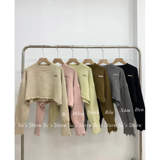 Áo Len Croptop Đính Tag Viền Tua Rua A2849 SUSSTORE