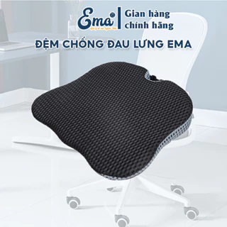 Đệm lót ghế chỉnh tư thế cao su non Ema - Chống đau lưng, đau xương cụt, đau trĩ