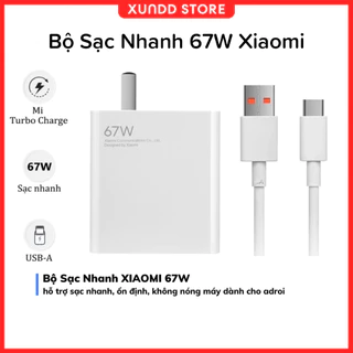 (BH 12 Tháng) Bộ Sạc Nhanh Xiaomi Mi 67W - Cáp Sạc 6A USB Type-C cho Xiaomi 11 Pro & Xiaomi 11 Ultra.. - TuHaiStore