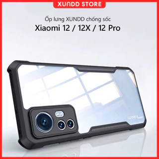 Ốp lưng XUNDD Xiaomi Mi 12 / 12X /12S / 12 Pro / 12S Pro, Mặt lưng trong suốt, Viền TPU, Chống sốc 4 góc