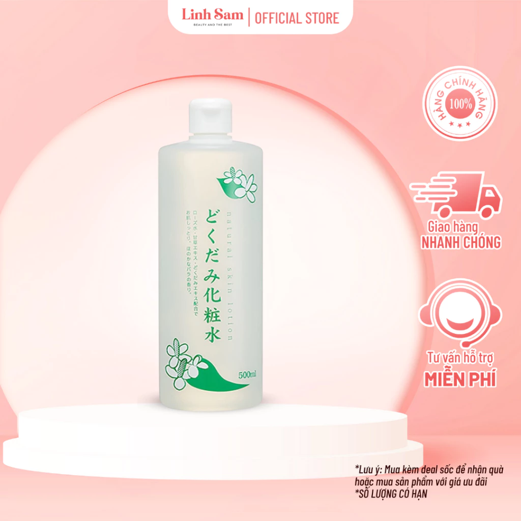 Nước hoa hồng diếp cá Chinoshio Dokudami Natural Skin Lotion Nhật Bản 500ml