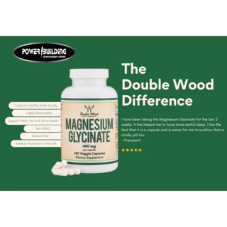 Thực Phẩm Bổ Sung -  Double Wood Magnesium Glycinate 400mg 180V