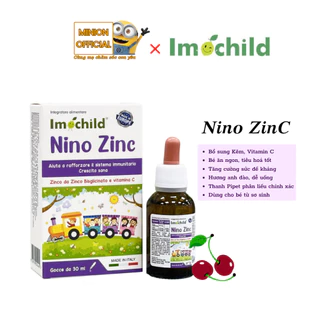 Kẽm nhỏ giọt cho trẻ sơ sinh Nino ZinC Imochild bổ sung Kẽm và Vitamin C hỗ trợ bé ăn ngon, tăng sức đề kháng