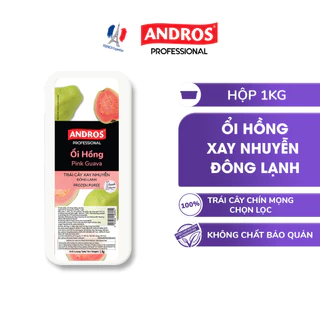 ỔI Hồng Xay Nhuyễn Đông Lạnh - Không chất bảo quản - ANDROS Frozen Puree - 1 KG - [Chỉ giao HCM]