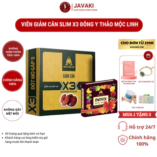 Viên giảm cân Slim X3 Đông Y Thảo Mộc Linh chính hãng hộp 30 viên hỗ trợ giảm cân, giảm béo, làm tan mỡ thừa