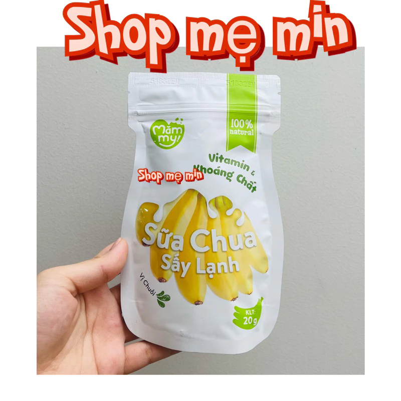 Bánh ăn dặm Mămmy sữa chua vị chuối, sữa chua sấy khô lợi khuẩn cho bé từ 6 tháng Shop mẹ Min