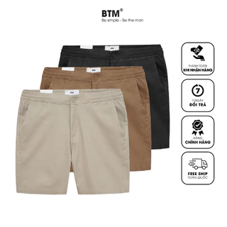 Quần Short Nam Kaki BTM Cạp Chun Dây Rút - Vải Kaki Form Slimfit Mã 12.430