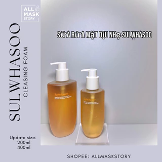 [DUTY FREE] SỮA RỬA MẶT SULWHASOO DẠNG GEL DỊU NHẸ