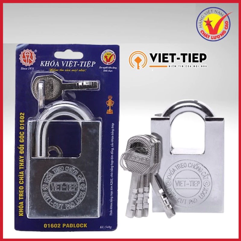 Khóa chống cắt Việt Tiệp 01502 - 01602 Khóa cầu ngang 971-974