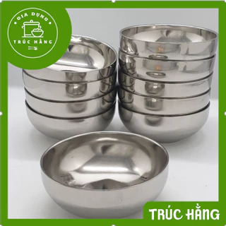 Chén -Bát - Tô Inox 2 Lớp Trơn Cách Nhiệt đủ kích cỡ