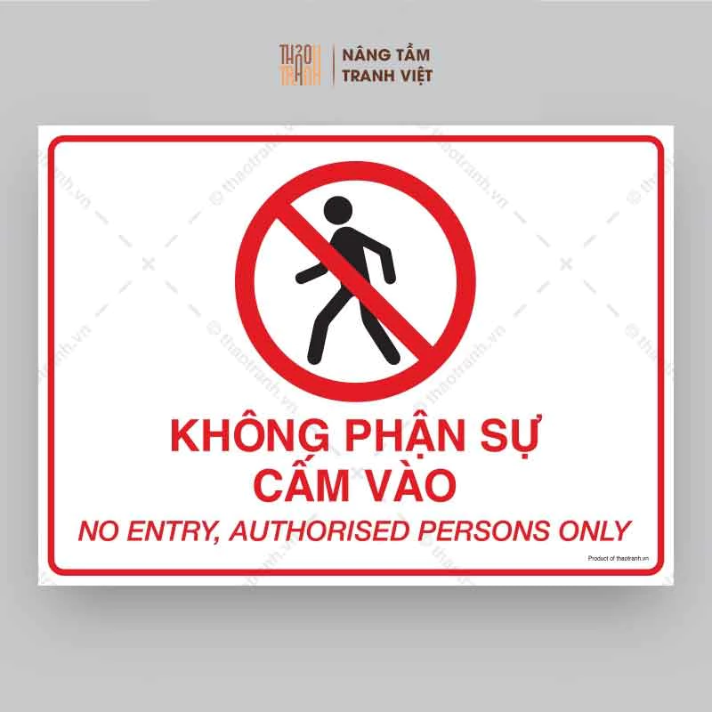 Biển Decal Cảnh Báo Không Phận Sự Miễn Vào - Do Not Enter - Dán Kính