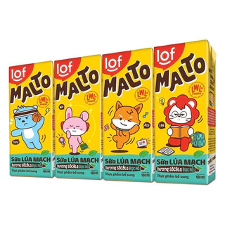 Lốc 4 Hộp Sữa Lúa Mạch Malto Hương Socola Bạc Hà 180ml