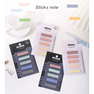 Giấy Note Ghi Chú Sticky Note 5 Màu 100 tờ kèm thước 9cm, giấy đánh dấu trang Bopp Văn phòng phẩm Mydecor