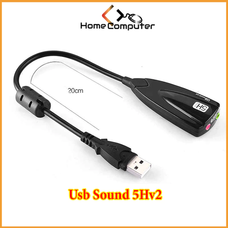 Usb sound 5h. chuyển từ usb ra chân 3.5mm (mic + audio) dùng cho tai nghe, loa giá tốt