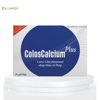 Canxi Zeambi hữu cơ - ColosCalcium Plus dạng bột (Hộp 20 gói) giúp phát triển chiều cao, xương chắc khỏe